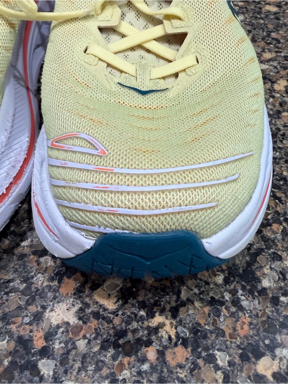 Hoka Bondi Lightweight Running Shoes - Yellow & Orange Mens 13 - Picture 5 of 11